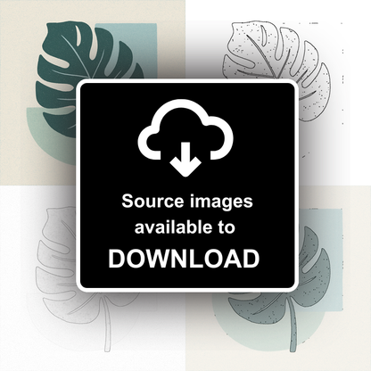 Flowers and Plants Linoprint-Style Art (c521)