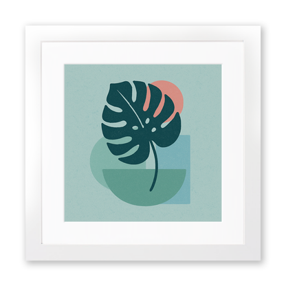 Flowers and Plants Linoprint-Style Art (c526)