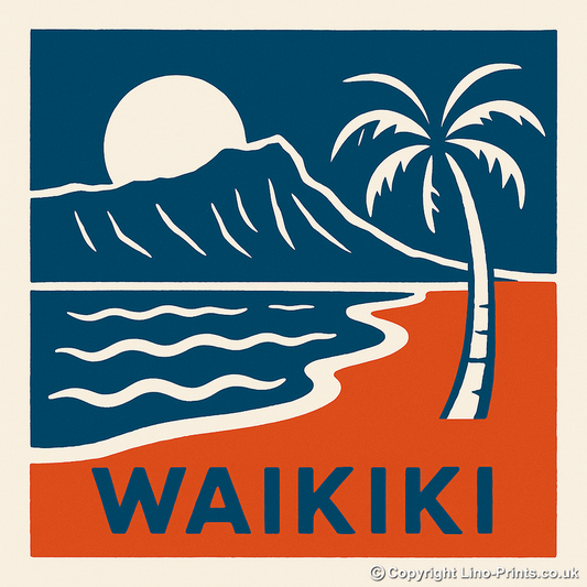 Cities Linoprint-Style Art (c58)