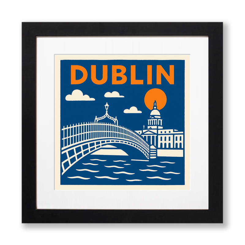 Cities Linoprint-Style Art (c202)