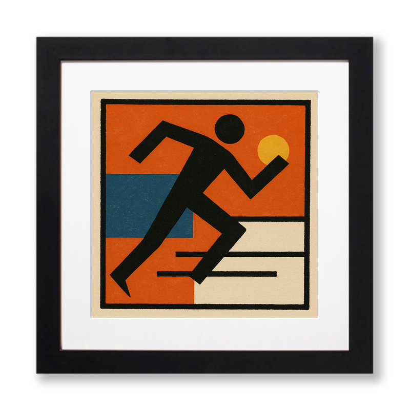 Bauhaus Design Linoprint-Style Art (c403)
