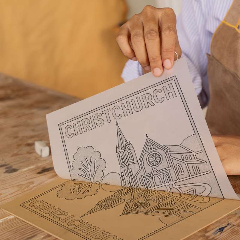 Cities Linoprint-Style Art (c211)