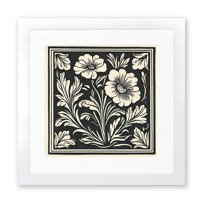 Anemone Linoprint-Style Art (1693-1)