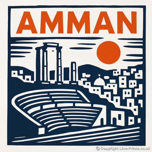 Cities Linoprint-Style Art (c247)