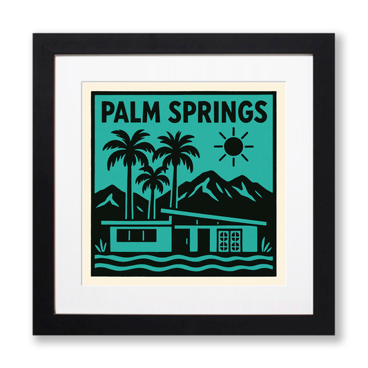 Cities Linoprint-Style Art (c124)