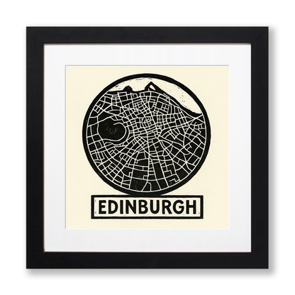 Maps Linoprint-Style Art (c22)