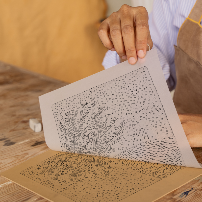 Fractal-inspired Linoprint-Style Art (538-1)