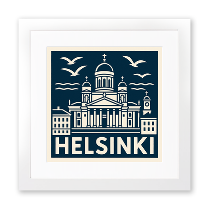Cities Linoprint-Style Art (c185)
