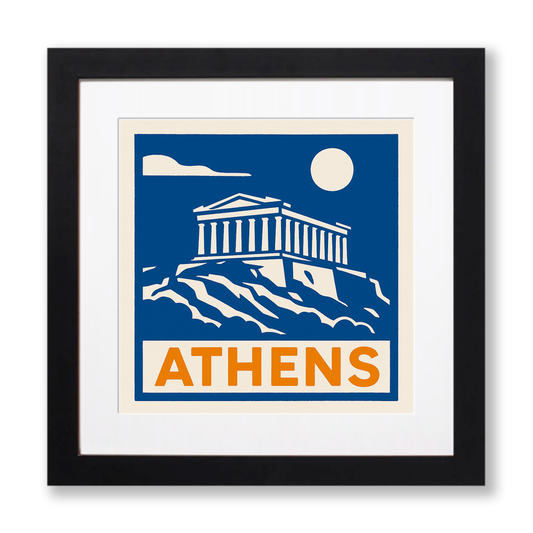 Cities Linoprint-Style Art (c244)