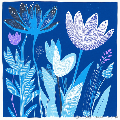 Lily Linoprint-Style Art (958-1)