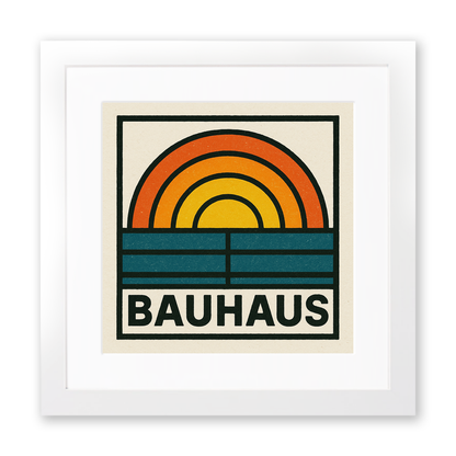 Bauhaus Design Linoprint-Style Art (c490)