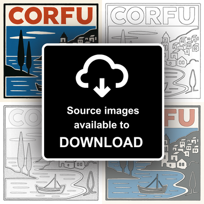 Cities Linoprint-Style Art (c208)