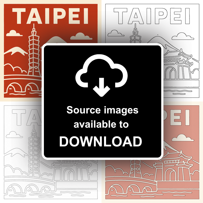 Cities Linoprint-Style Art (c77)