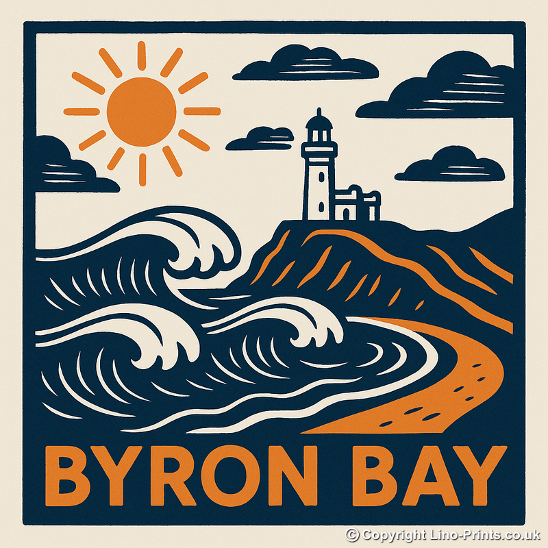 Cities Linoprint-Style Art (c223)