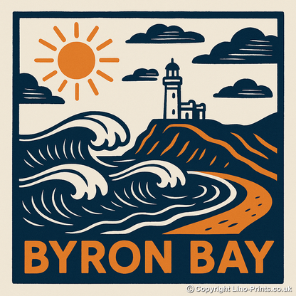 Cities Linoprint-Style Art (c223)