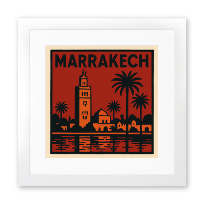 Cities Linoprint-Style Art (c152)