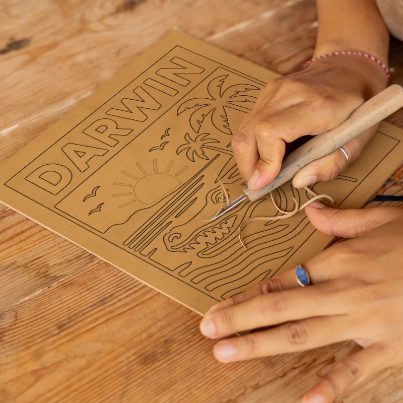 Cities Linoprint-Style Art (c205)