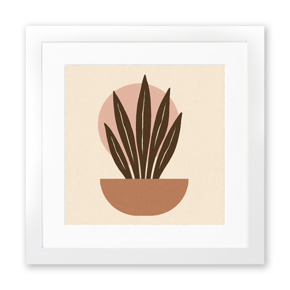 Flowers and Plants Linoprint-Style Art (c499)