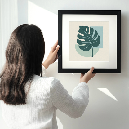 Flowers and Plants Linoprint-Style Art (c521)