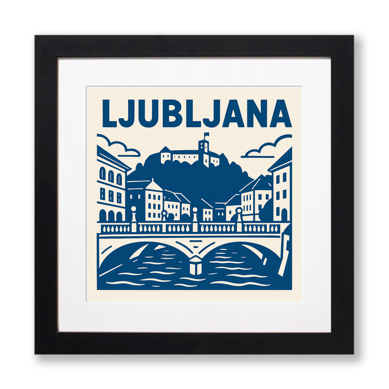 Cities Linoprint-Style Art (c161)