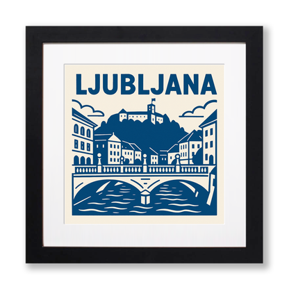 Cities Linoprint-Style Art (c161)