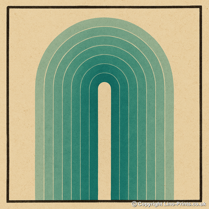 Bauhaus Design Linoprint-Style Art (c444)
