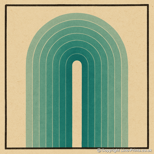 Bauhaus Design Linoprint-Style Art (c444)