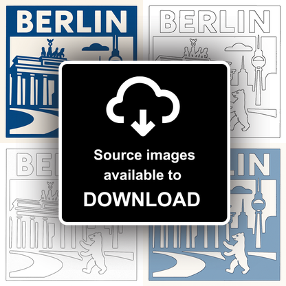 Cities Linoprint-Style Art (c234)