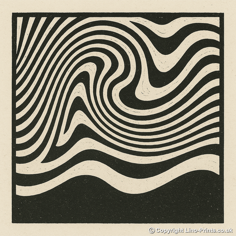 Bauhaus Design Linoprint-Style Art (c472)