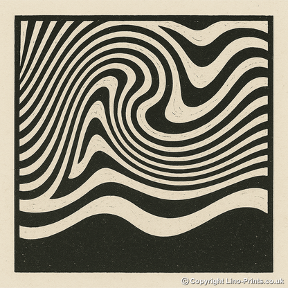 Bauhaus Design Linoprint-Style Art (c472)