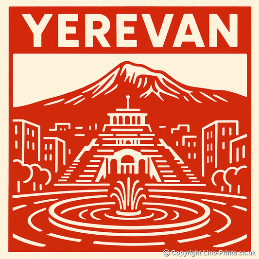 Cities Linoprint-Style Art (c51)