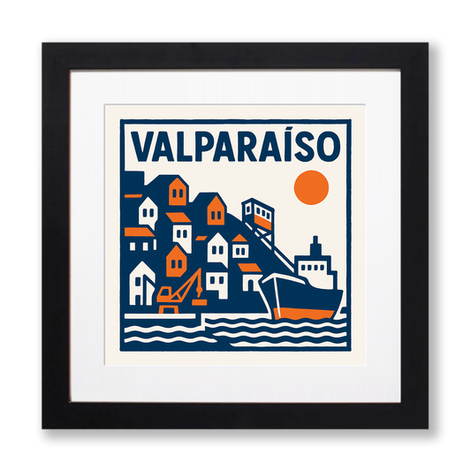 Cities Linoprint-Style Art (c64)