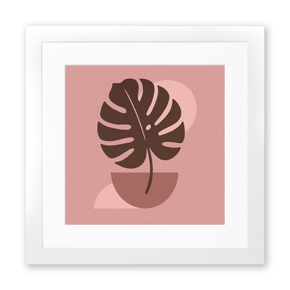 Flowers and Plants Linoprint-Style Art (c534)