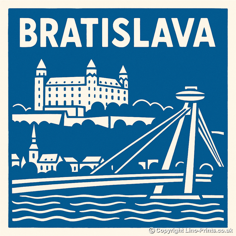 Cities Linoprint-Style Art (c227)