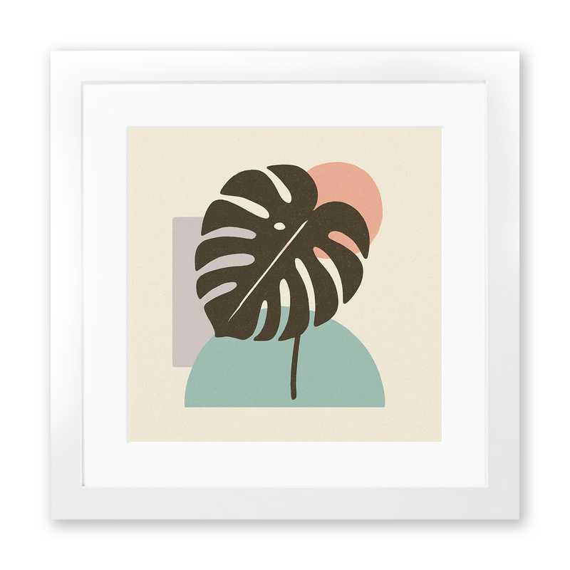 Flowers and Plants Linoprint-Style Art (c502)