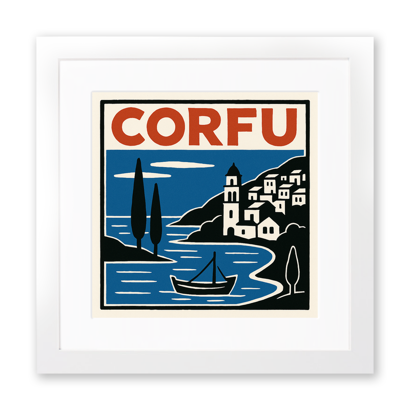 Cities Linoprint-Style Art (c208)