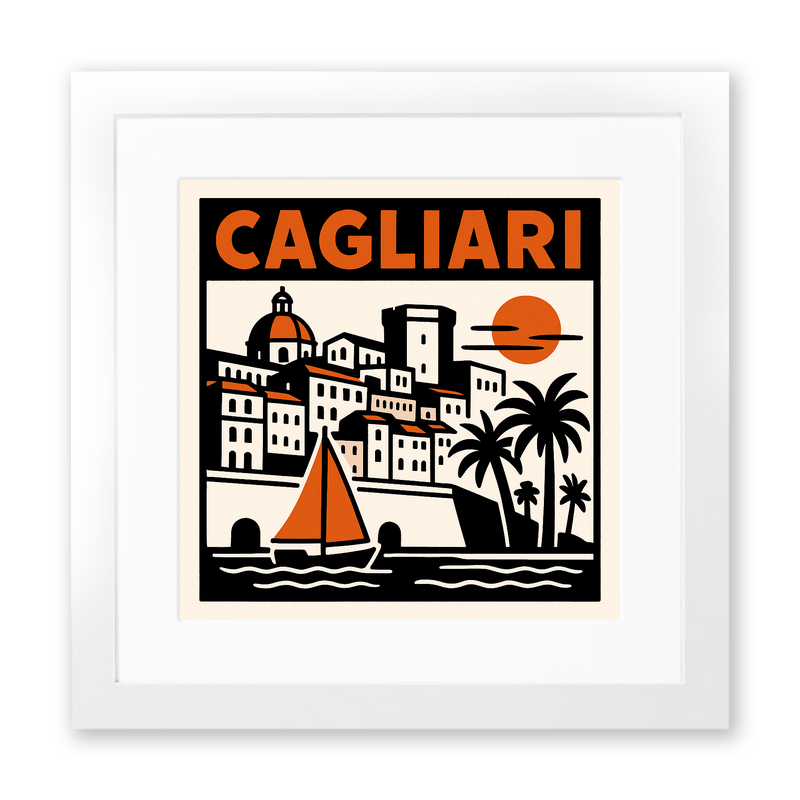 Cities Linoprint-Style Art (c222)