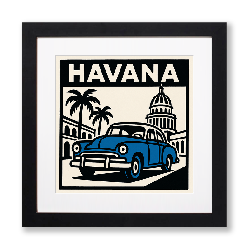 Cities Linoprint-Style Art (c186)