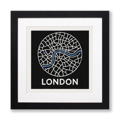 Maps Linoprint-Style Art (c13)