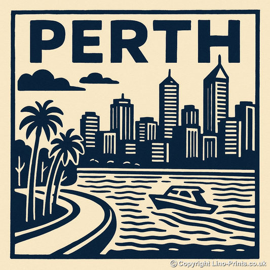 Cities Linoprint-Style Art (c120)