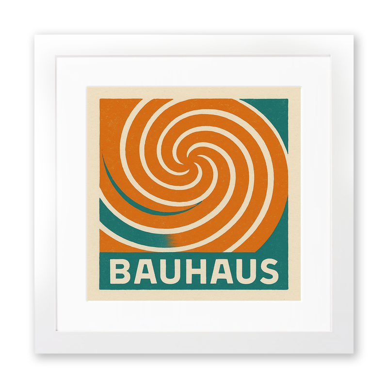 Bauhaus Design Linoprint-Style Art (c426)