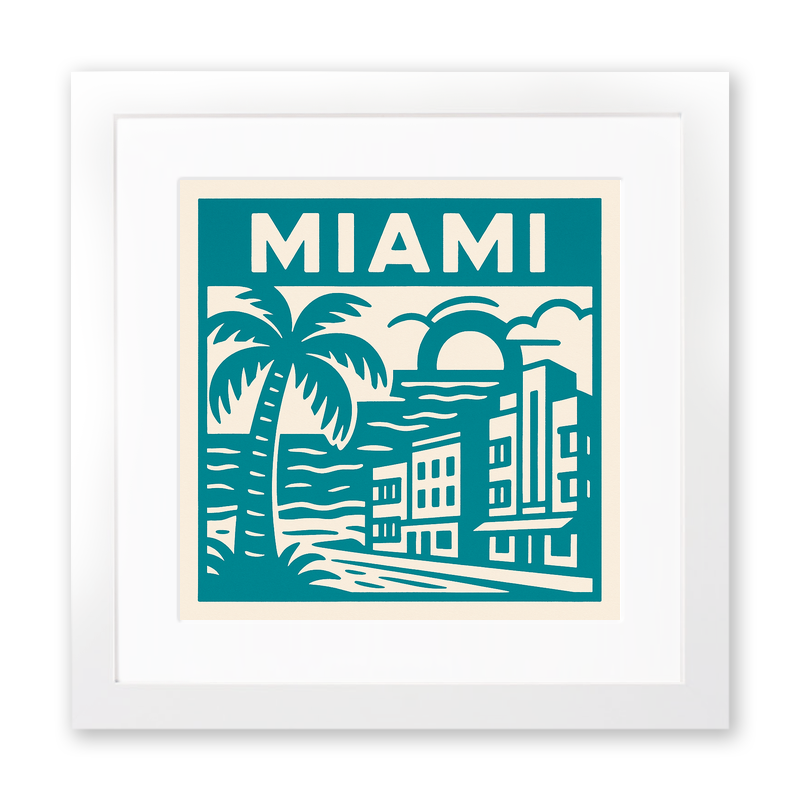 Cities Linoprint-Style Art (c145)