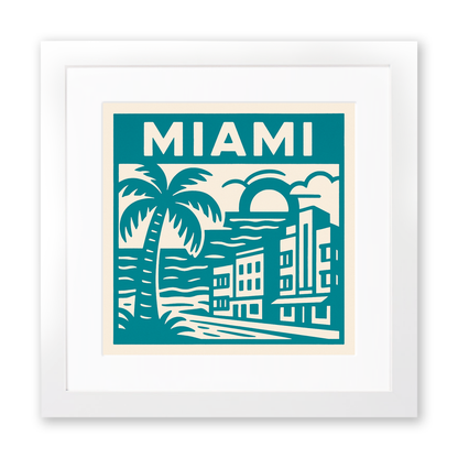 Cities Linoprint-Style Art (c145)