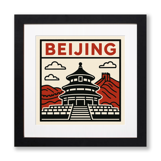 Cities Linoprint-Style Art (c237)