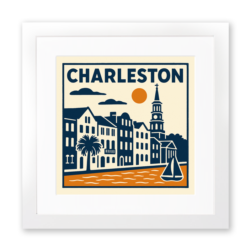 Cities Linoprint-Style Art (c215)