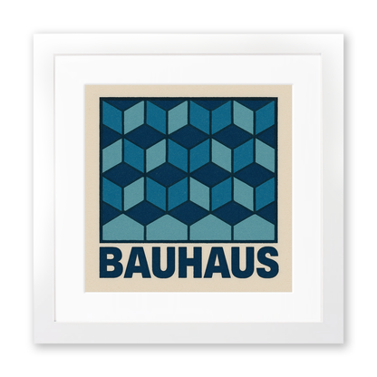 Bauhaus Design Linoprint-Style Art (c414)