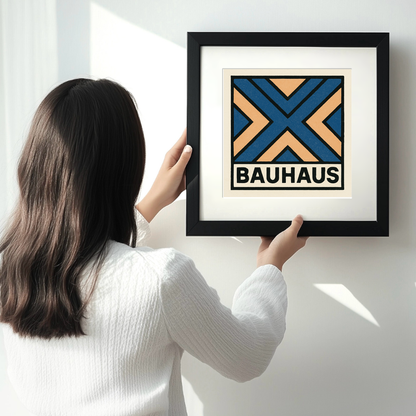 Bauhaus Design Linoprint-Style Art (c409)