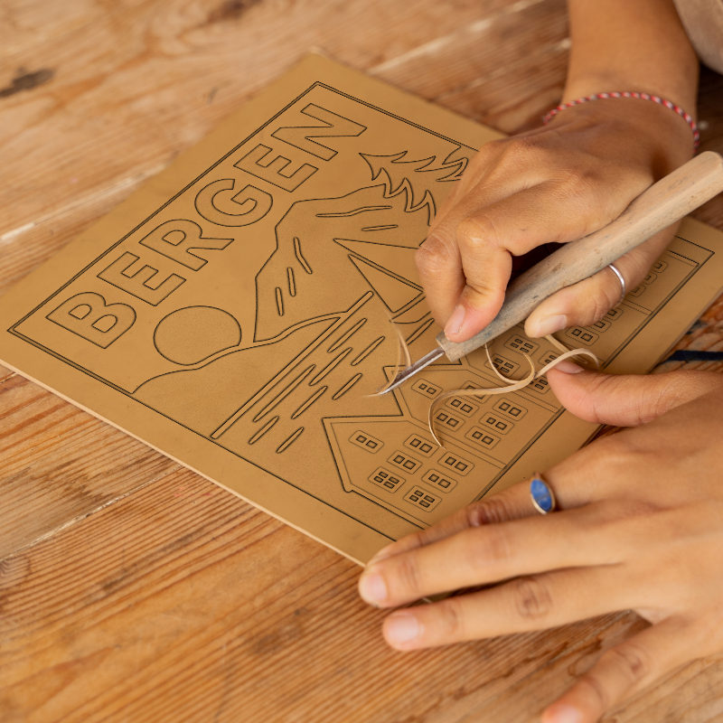 Cities Linoprint-Style Art (c235)