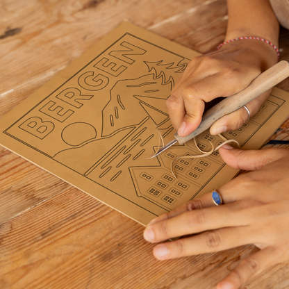 Cities Linoprint-Style Art (c235)