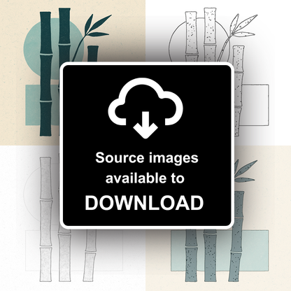 Flowers and Plants Linoprint-Style Art (c503)